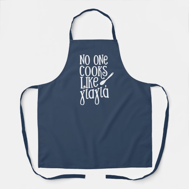 Delantal Nadie cocina como Yiayia la armada de la abuela gr (Anverso)