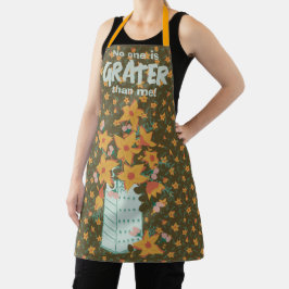 Delantal "Nadie es mayor" Punny Personalizable Apron