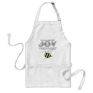 Delantal ¡Nadie robe tu alegría/Simchah! ¡Con abeja!