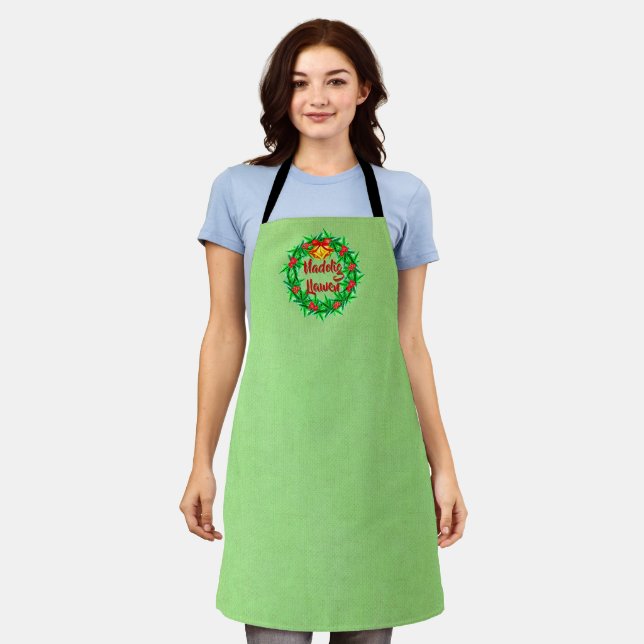 Delantal Nadolig Llawen Welsh Merry Christmas Apron (Gastado)