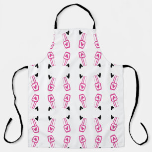Delantal Nail Poland Patterned Apron For Nail Techs.