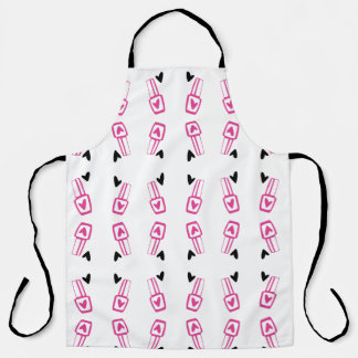 Delantal Nail Poland Patterned Apron For Nail Techs.