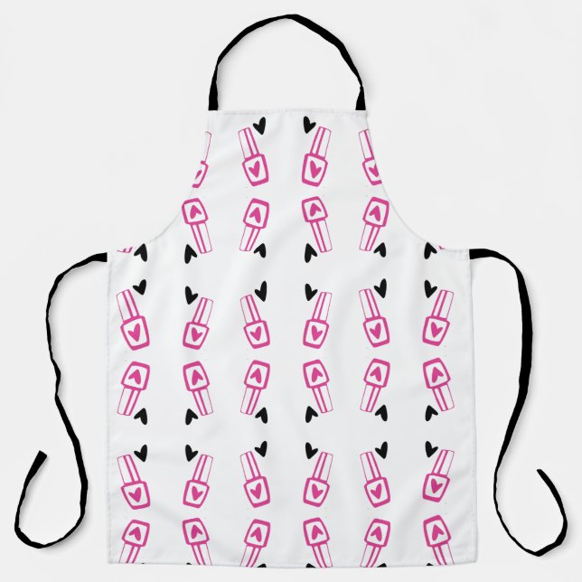 Delantal Nail Poland Patterned Apron For Nail Techs. (Anverso)