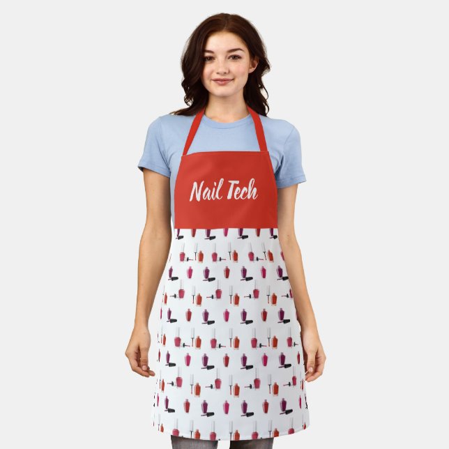 Delantal Nail Polish Spa Y Salon Apron Personalizado (Gastado)