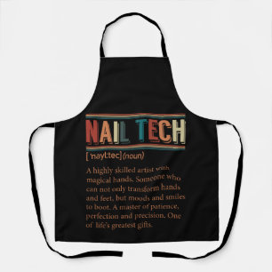 Delantal Nail Tech Definition Retro Nail Tech