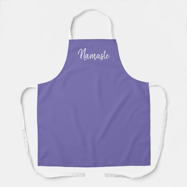 Delantal Namaste elegant Typography Cute Purple (Anverso)