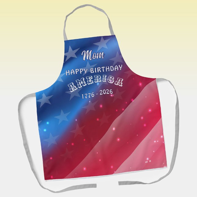 Delantal Name || Colorful Happy Birthday America Apron (Subido por el creador)
