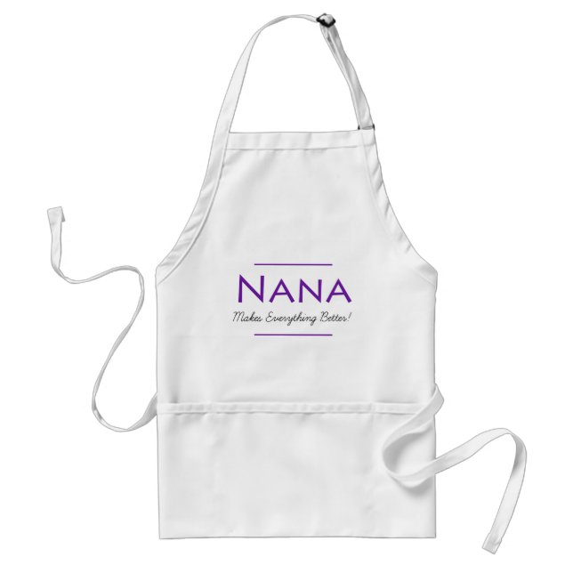 Delantal Nana lo hace todo mejor personalizado Apron (Frente)