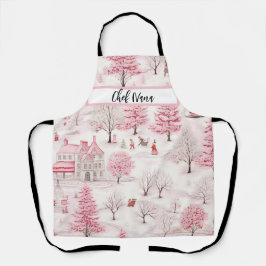 Delantal Nana Navidades de Winterscape Snowy Wonderland ros