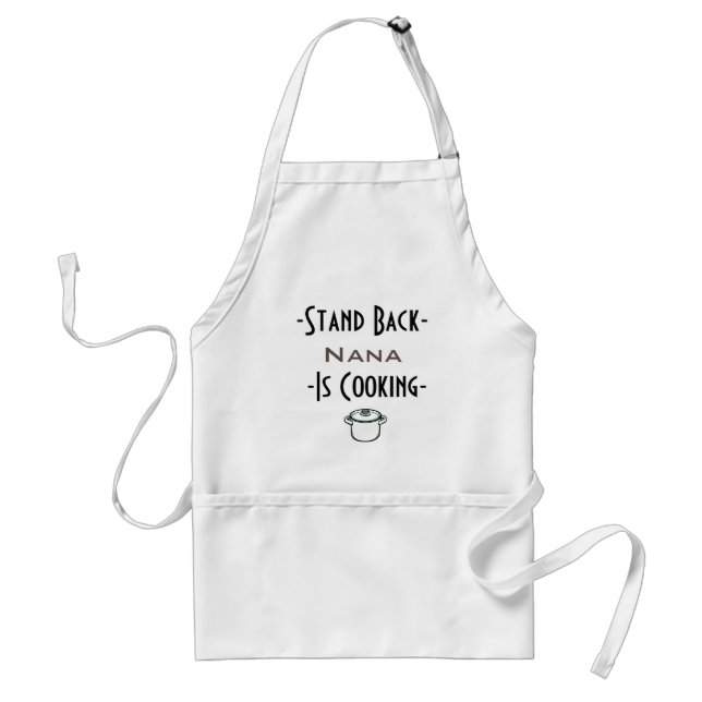 Delantal Nana personalizada cocina Apron de diseño de texto (Frente)