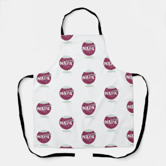 Delantal Napa Space Pattern Wine Glass Logotipo Fun