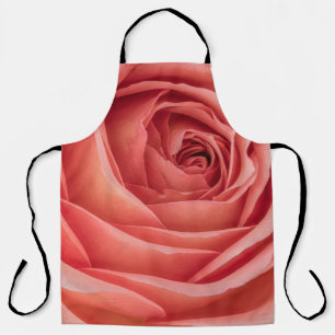 Delantal naranja abierto ancho rosa rosa flor corazón inter