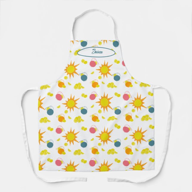 Delantal Naranja Amantes Verde azulados Amarillos Comensale (Anverso)