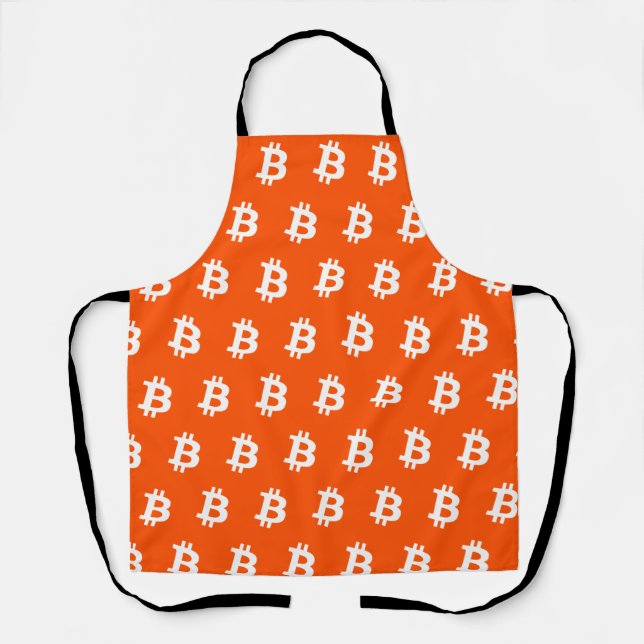 Delantal Naranja Bitcoin (Anverso)