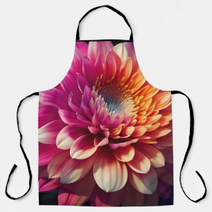 Delantal Naranja blanco amarillo rosa morado azul dahlia fl