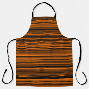 Delantal Naranja Brown Black Stripes
