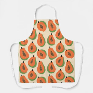 Delantal Naranja cálido de Papaya tropical