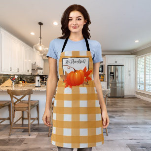 Delantal Naranja de calabaza de Acción de Gracias Buffalo P