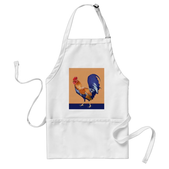 Delantal naranja de gallo Apron (Frente)
