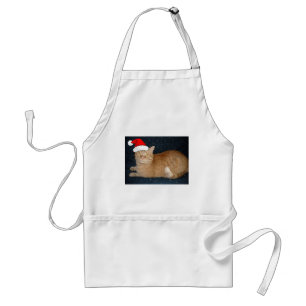 Delantal Naranja de Navidades Tabby Gato
