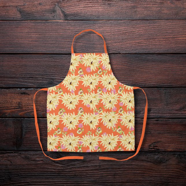 Delantal Naranja de peras de inspiración floral (Subido por el creador)