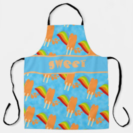 Delantal Naranja divertido Frozen Pops Fun Joy Pattern