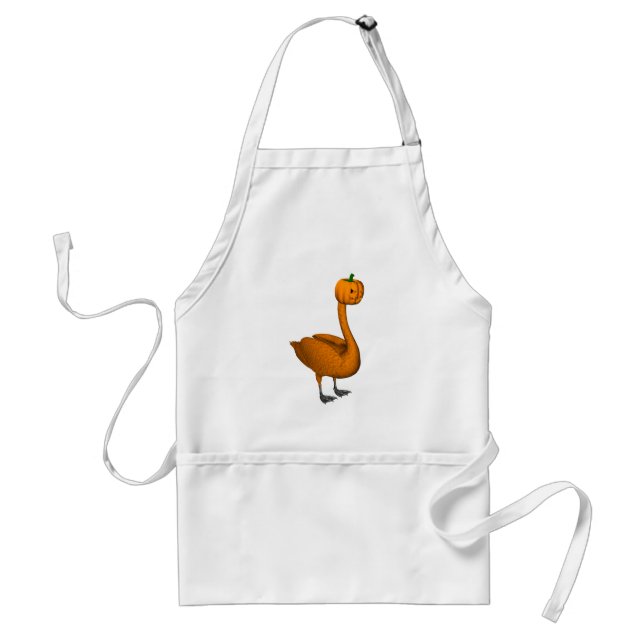 Delantal Naranja dulce Halloween Swan (Frente)