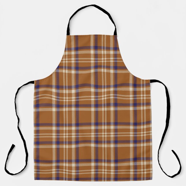 Delantal Naranja Glen Plaid texturizado patternabstracto si (Anverso)