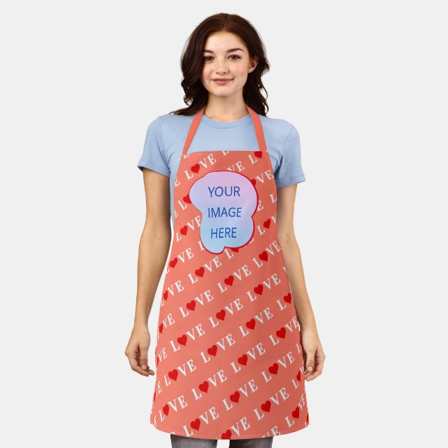 Delantal Naranja LOVE Heart (Gastado)