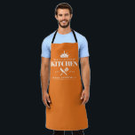 Delantal Naranja personalizado de los hombres de cocina del<br><div class="desc">¡Un regalo perfecto para tu padre,  abuelo,  hermano o cualquier hombre importante en tu vida que ame cocinar! Naranja Apron. ¡Personaliza fácilmente la tuya en casa!</div>