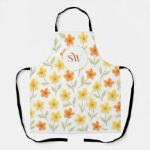 Naranja personalizado y floral amarilla