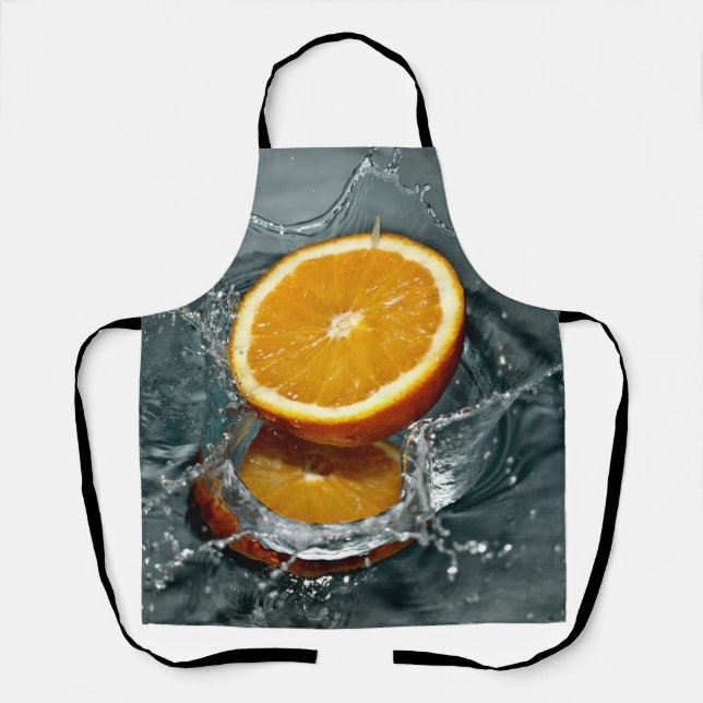 Delantal Naranja positivo jugoso para el estado de ánimo de (Anverso)