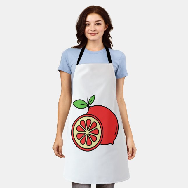 Delantal Naranja rojo (Gastado)