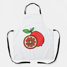 Delantal Naranja rojo