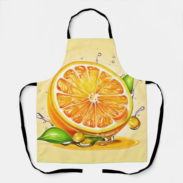 Delantal Naranja Slice Splash (Anverso)