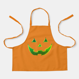Delantal Naranja verde neón de Halloween Jack o disfraz de