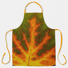 Delantal Naranja verde y hoja de aluminio amarillo #1