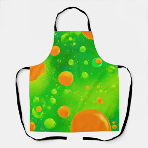 Delantal Naranja y el arte abstracto de la burbuja verde