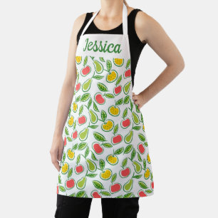 Delantal Naranjas de manzanas Pears Fruit Pattern Personali