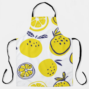 Delantal Naranjas De Verano: Patrón De Fruta Elegante.