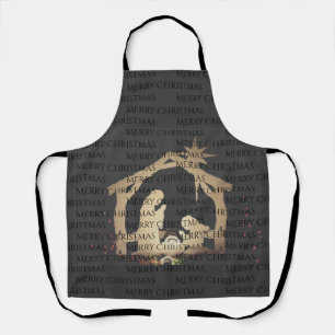 Delantal Natividad de los Navidades Luxe Gold
