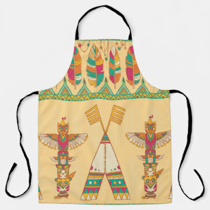 Delantal Nativos americanos nativos ornamentales sin costur