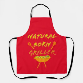 Delantal Natural Born Griller Apron