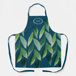 Delantal Naturaleza bohemiana verde moderna