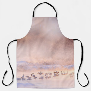 Delantal Naturaleza de invierno de Japón. Escena de vida si