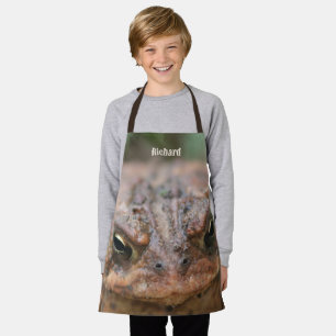 Delantal Naturaleza personalizada de la cara de la rana de