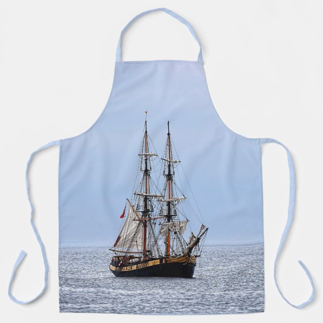 Delantal Nautical Fishing Boys Blue Skies (Anverso)