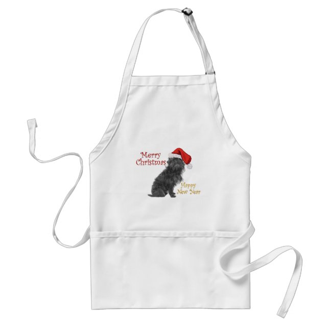 Delantal Navidad Affenpinscher (Frente)