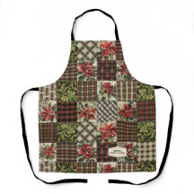 Delantal Navidad Cuadros Vintage