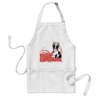 Delantal Navidad de Boston Terrier